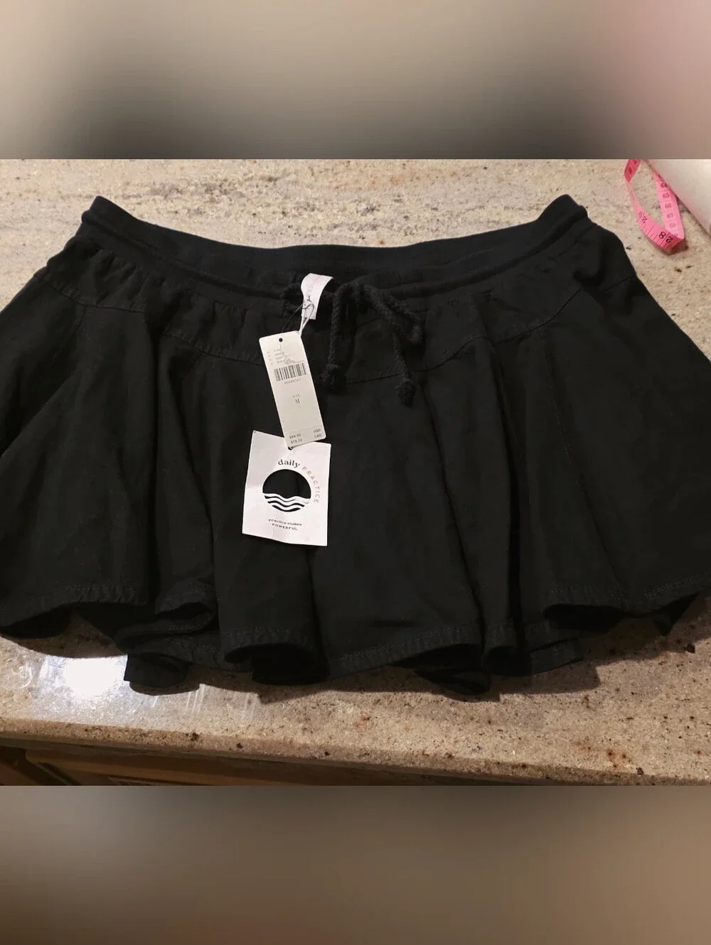 Daily Practice by Anthropologie Courtside Mini Skirt | Black | Medium | NWT🖤